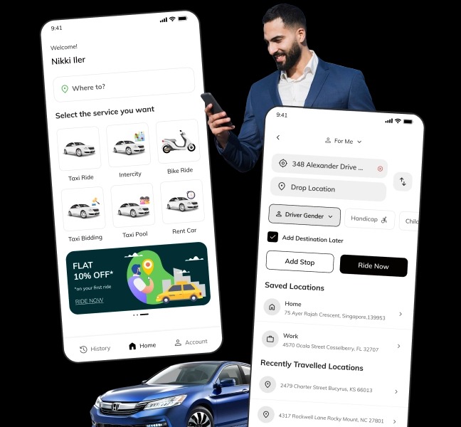 Fox Taxi – Powerful Uber Clone App & On-Demand Taxi App Development Solution
