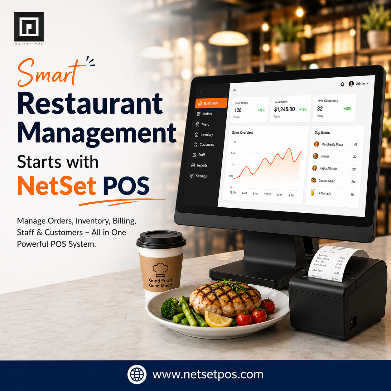 Smart Restaurant Management Starts with NetSet POS